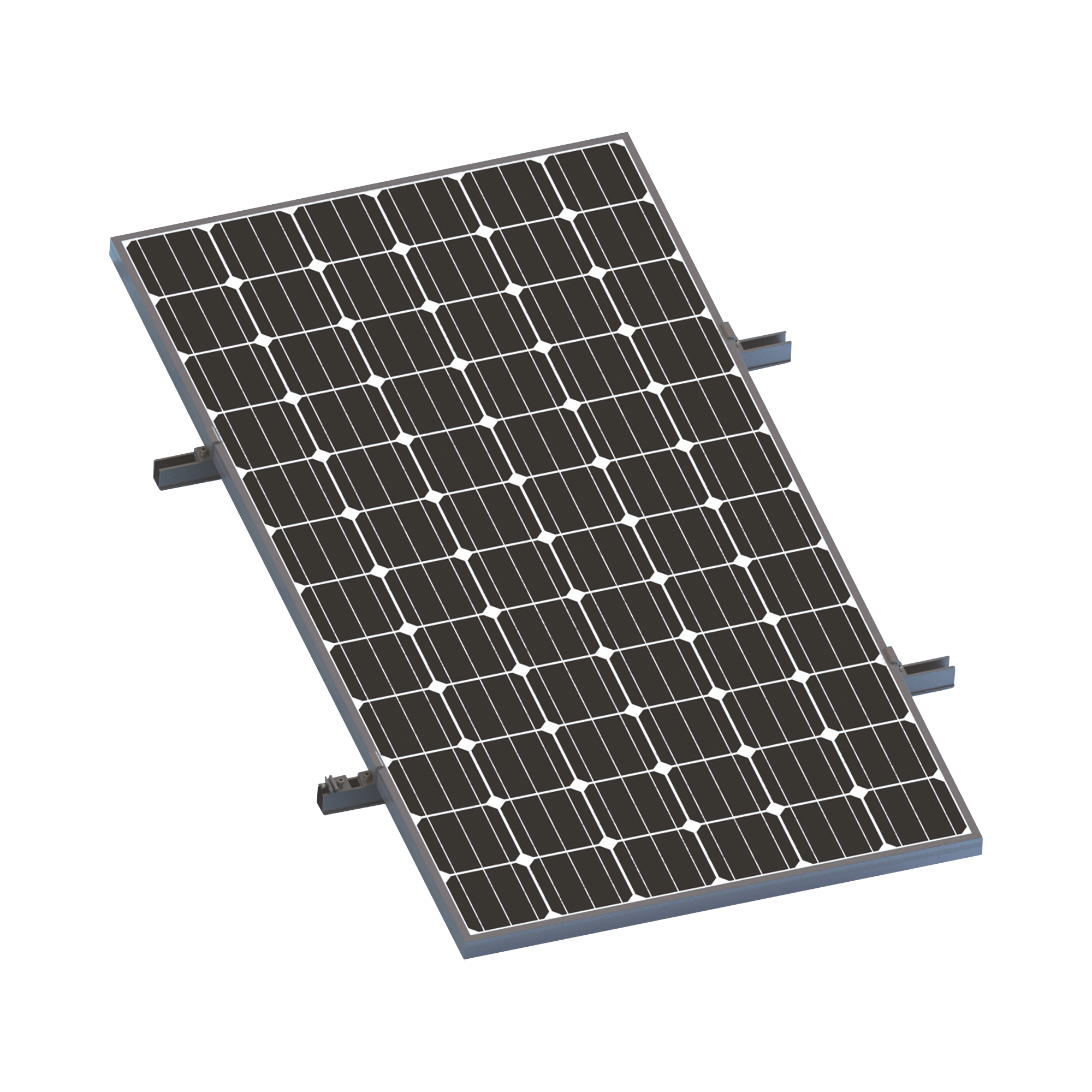 VEKTORMINIKIT1X1|Kit De Minirieles Para Panel Solar Arreglo 1X1 Para Instalaci??n Plano En L?ímina